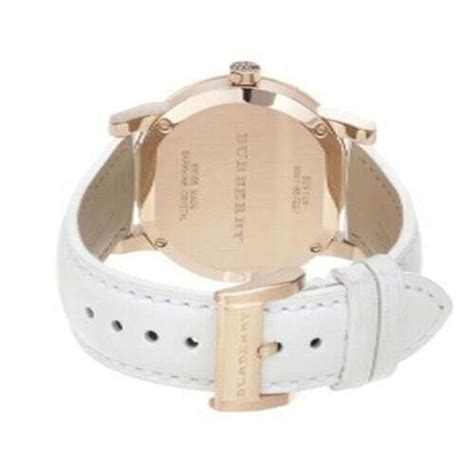 brand new burberry white watch bu9130|Burberry The City White Leather Women's Watch BU9130.